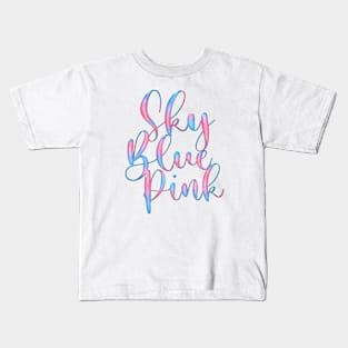 Sky Blue Pink Kids T-Shirt